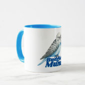 Blue Budgie Mum Tasse (Vorderseite Links)