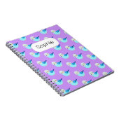 Blue Budgie Niedlich Parakeet Lover Individuelle N Notizblock (Rechte Seite)