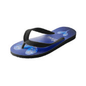Blue Budgie personalisierbare Kinderflips Kinderbadesandalen (Schrägansicht)