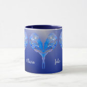 Blue Budgie personalisierbare Tasse (Zentrum)