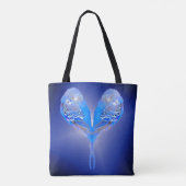 Blue Budgie personalizable Totbeutel Tasche (Rückseite)