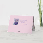 Blue Budgie & Rose Blume Happy Birthday Name Card Karte (Rückseite)