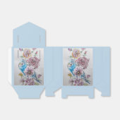 Blue Budgie & Rose Blumenstrauß Party Geschenkschachtel (Ungefaltet)