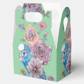 Blue Budgie & Rose Blumenstrauß Party Geschenkschachtel (Geöffnet)