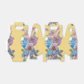 Blue Budgie & Rose Blumenstrauß Party Geschenkschachtel (Ungefaltet)