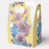 Blue Budgie & Rose Blumenstrauß Party Geschenkschachtel (Geöffnet)