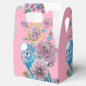 Blue Budgie & Rose Blumenstrauß Party Geschenkschachtel (Geöffnet)