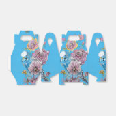 Blue Budgie & Rose Blumenstrauß Party Geschenkschachtel (Ungefaltet)