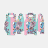 Blue Budgie & Rose Blumenstrauß Party Geschenkschachtel (Ungefaltet)