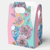 Blue Budgie & Rose Blumenstrauß Party Geschenkschachtel (Geöffnet)