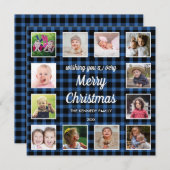 Blue Buffalo Kariert 12 Foto Collage Weihnachten (Vorne/Hinten)