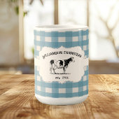Blue Buffalo Kariert Farm Cow Tasse