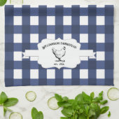 Blue Buffalo Kariert Farm Hühnchen Küchentuch (Gefaltet)