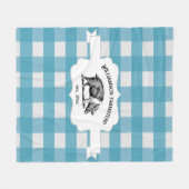 Blue Buffalo Kariert Farm Pig Fleece Blanket (Vorderseite (Horizontal))