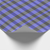 Blue Buffalo Kariert Geschenkpapier (Ecke)