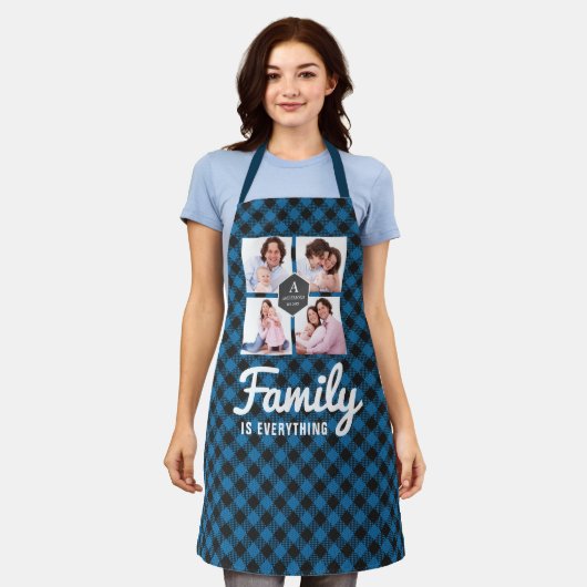 Blue Buffalo Kariert Lumberjack Familienfoto Colla Schürze (Getragen)