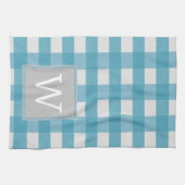 Blue Buffalo Kariert Monogram Handtuch (Horizontal)