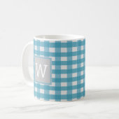 Blue Buffalo Kariert Monogram Tasse (Vorderseite Links)