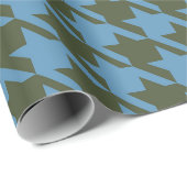 Blue Buffalo Kariert Wrapping Paper Geschenkpapier (Rolleneckpunkt)