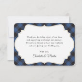 Blue Buffalo Karierte String Lights Sonnenblume Ho Dankeskarte (Rückseite)