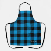 Blue Buffalo Karierter Individuelle Name Rustikale Schürze (Vorderseite)