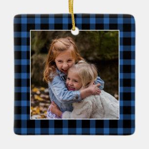 Blue Buffalo Kariertes Foto Keramikornament