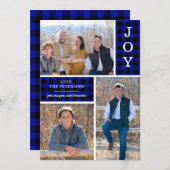 Blue Buffalo Karo 3 Foto Feiertagskarte (Vorne/Hinten)