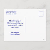 Blue Buffalo Karo 3 Foto Feiertagspostkarte (Rückseite)