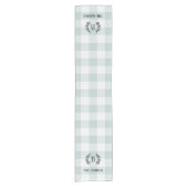 Blue Buffalo Karo Family Monogram | Bauernhof Kurzer Tischläufer (Vorderseite)