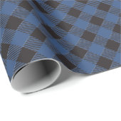 Blue Buffalo Karo Geschenkpapier (Rolleneckpunkt)