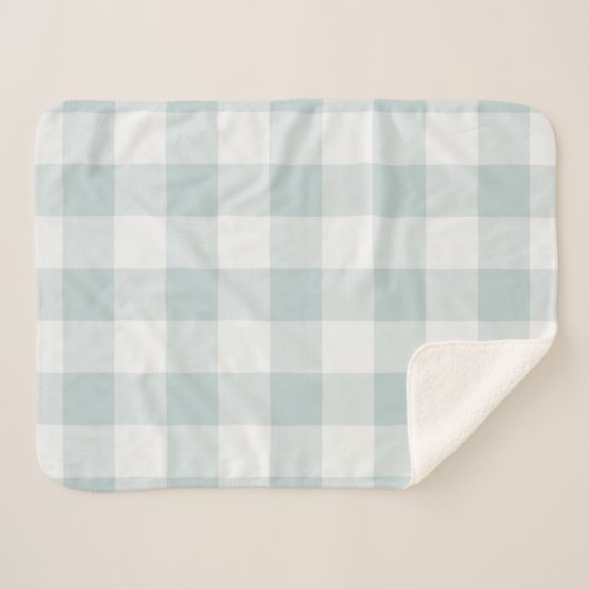 Blue Buffalo Karo | Modernes Bauernhaus Sherpadecke (Vorderseite (Horizontal))