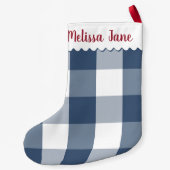 Blue Buffalo Karo Monogram Kleiner Weihnachtsstrumpf (Rückseite)