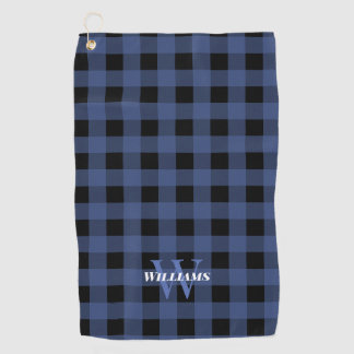 Blue Buffalo Karo Name & Initial Golfhandtuch