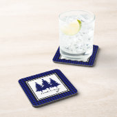 Blue Buffalo Karo Pine Trees Getränkeuntersetzer (Rechte Seite)