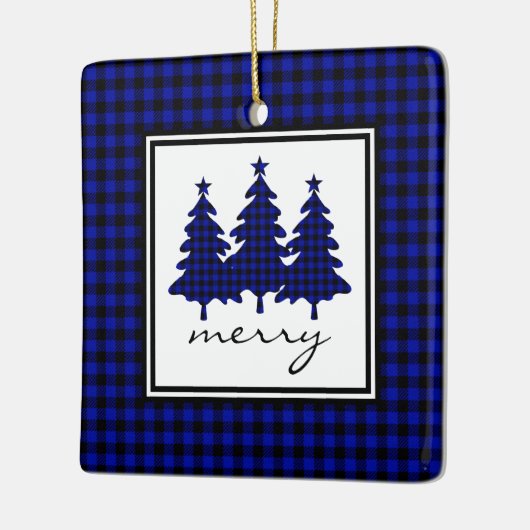 Blue Buffalo Karo Pine Trees Keramikornament (Links)