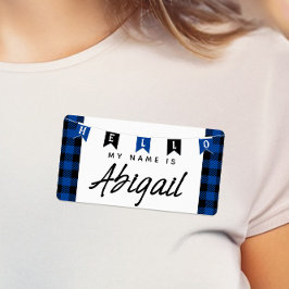 Blue Buffalo Pläd Hello My Name is Name Tags