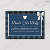 Blue Buffalo Plaid Bear Books for Baby Card Begleitkarte (Vorderseite)