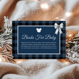 Blue Buffalo Plaid Bear Books for Baby Card Begleitkarte