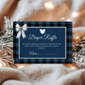 Blue Buffalo Plaid Bear Diaper Raffle Begleitkarte