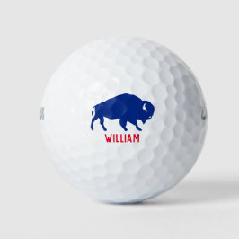 Blue Buffalo Silhouette mit Personalisiertem Namen Golfball