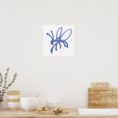 Blue Bug Print Poster (Küche)