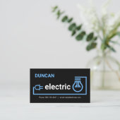 Blue Bulb Plug Wiring Circuit Visitenkarte (Stehend Vorderseite)