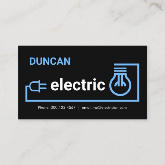 Blue Bulb Plug Wiring Circuit Visitenkarte (Vorderseite)