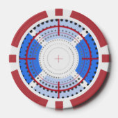Blue Bullseye Pokerchips (Vorderseite)