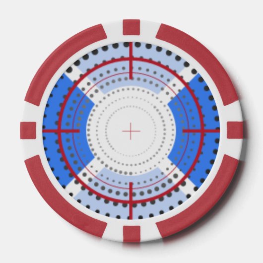 Blue Bullseye Pokerchips (Vorderseite)