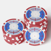 Blue Bullseye Pokerchips (Stapel)