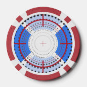 Blue Bullseye Pokerchips (Rückseite)