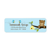 Blue Bumble Bee and Honey Bear Address Labels (Vorne)