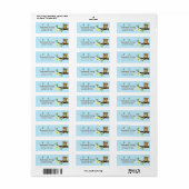 Blue Bumble Bee and Honey Bear Address Labels (Vorne)