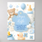Blue Bundle Joy: Baby Boy Duwer Windelwanne Poster (Vorne)